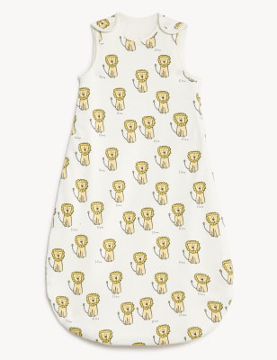

M&S Collection Saco de dormir 100% algodón con resistencia térmica de 1,5 tog con diseño de leones (0-3 años) - Ivory Mix, Ivory Mix