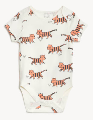 3pk Pure Cotton Animal Print Bodysuits