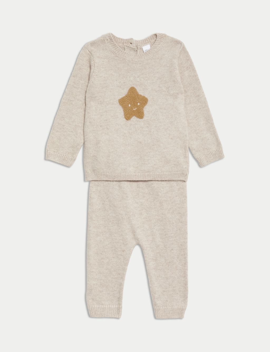 2pc Cotton Rich Knitted Star Outfit (0-12 Mths)