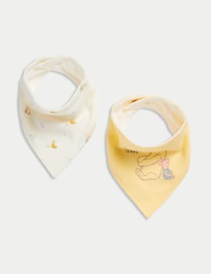 

M&S Collection Pack de 2 baberos recogebabas 100% algodón de Winnie The Pooh™ - Yellow Mix, Yellow Mix