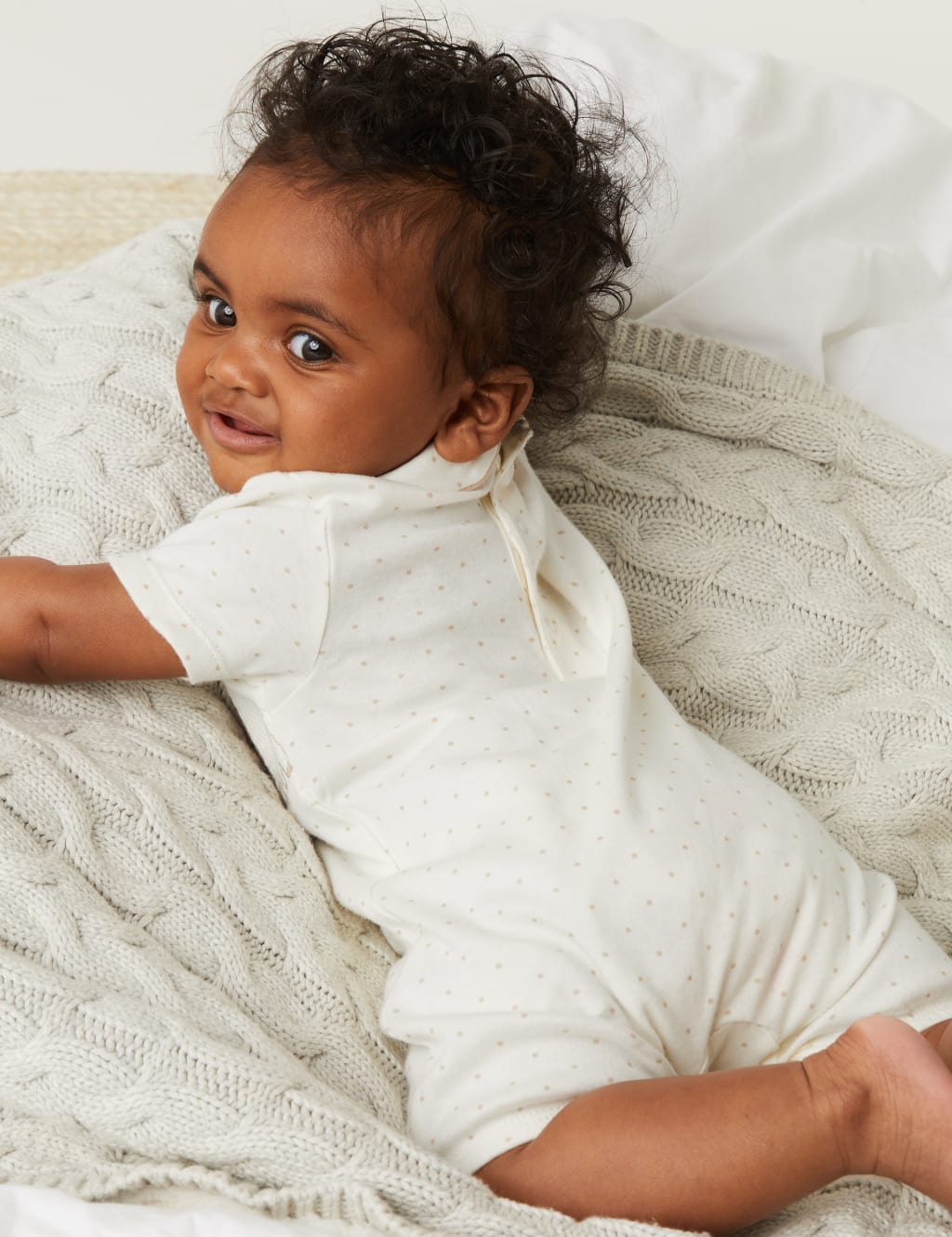 Smocked Embroidered Romper (0-1 Yrs) image 4