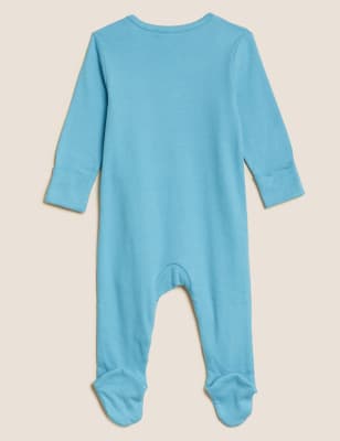 3pk Pure Cotton Patterned Sleepsuits