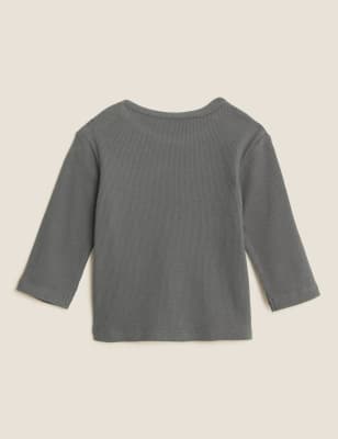 

Unisex,Boys,Girls M&S Collection Cotton Rich Teddy Ribbed Top (7lbs - 12 Mths) - Dark Graphite, Dark Graphite