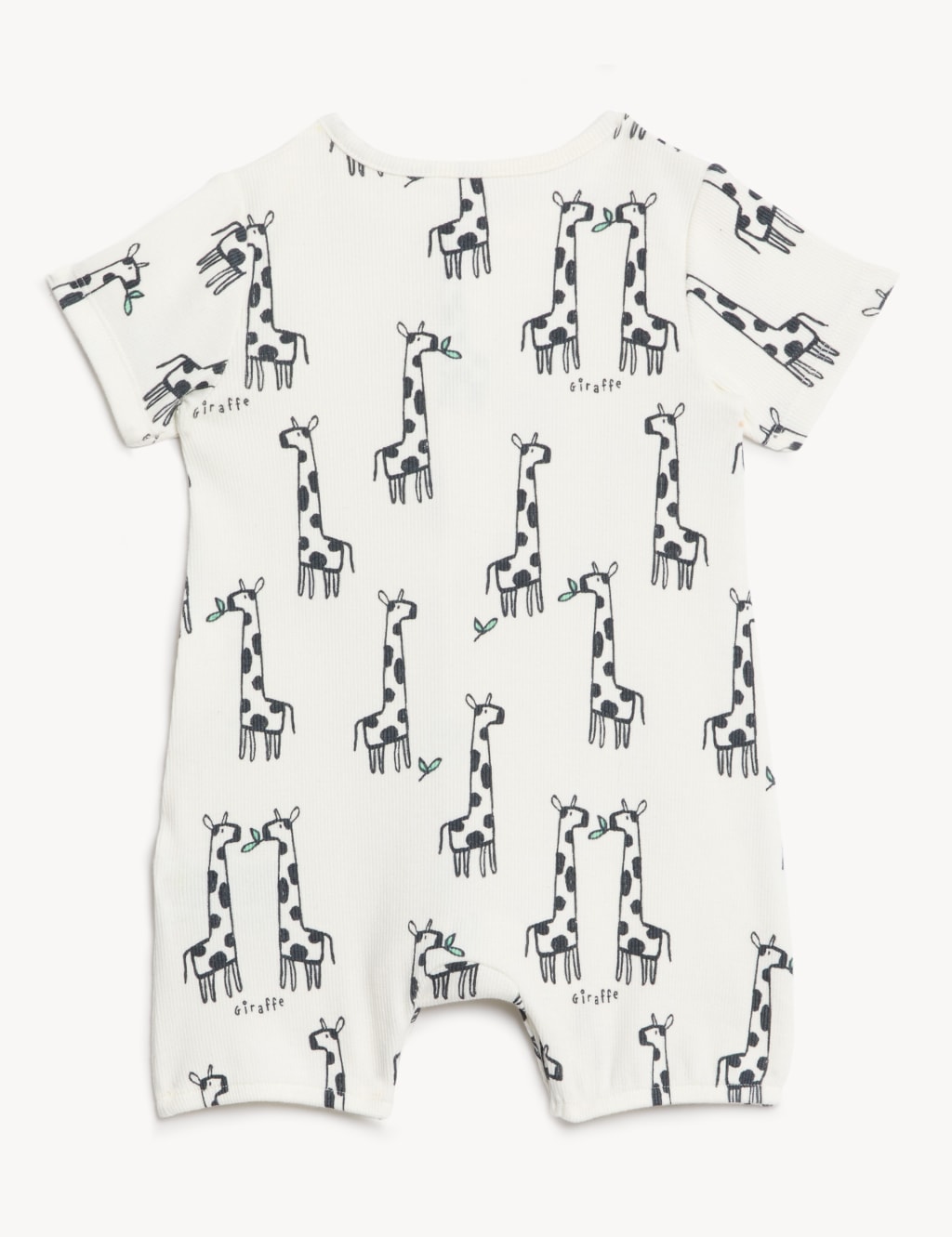 2pk Cotton Rich Plain & Animal Rompers (6½lbs-3 Yrs) image 3