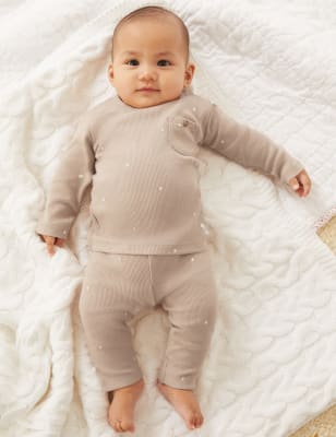 

Unisex,Boys,Girls M&S Collection Cotton Rich Spot Leggings (7lbs - 12 Mths) - Biscuit, Biscuit