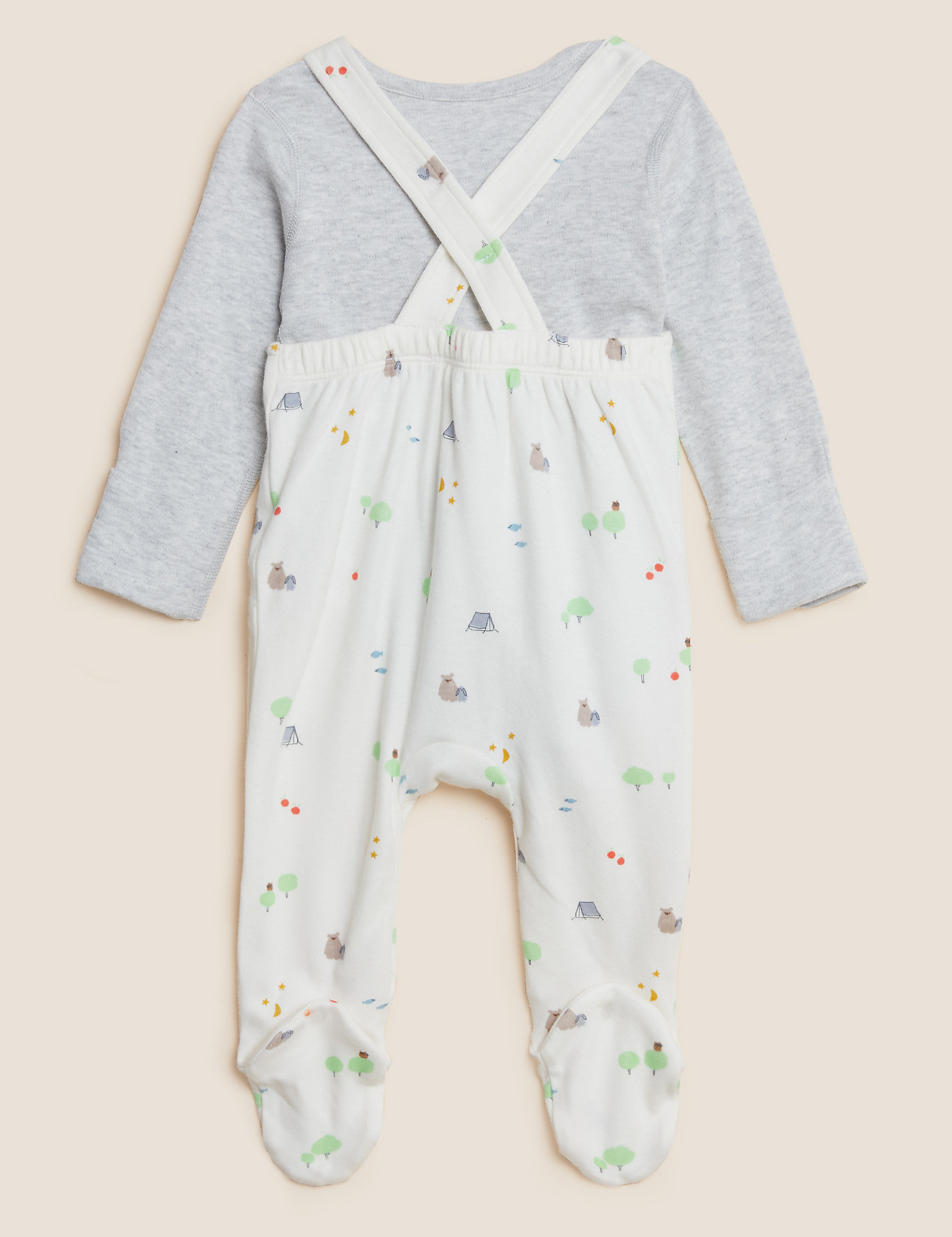 2pc Pure Cotton Bunny Print Outfit (7lbs - 12 Mths)