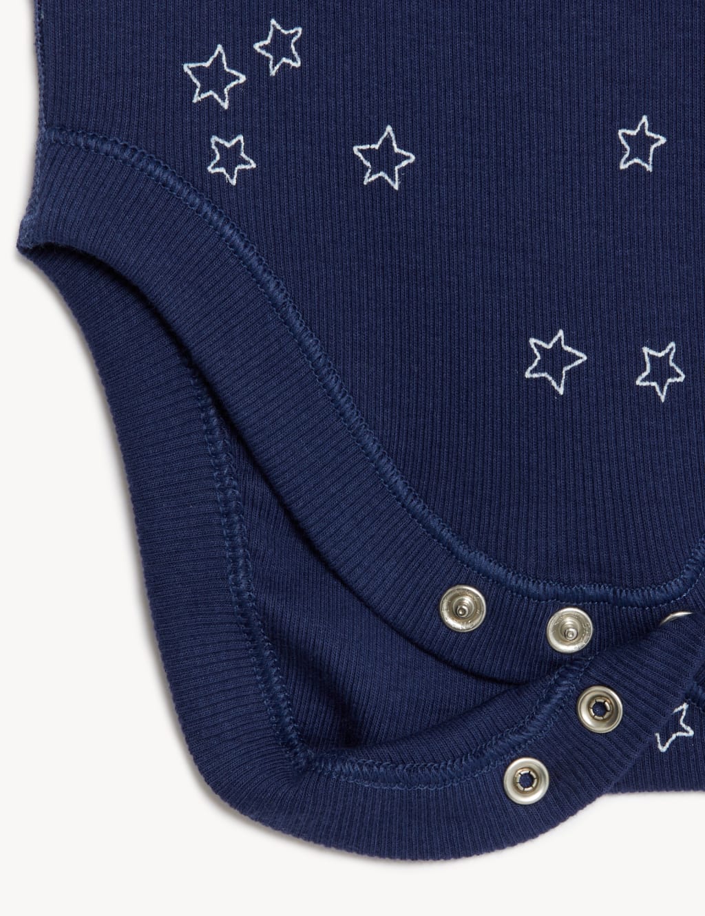 3pk Cotton Rich Star Print Bodysuits (0-3 Yrs) image 4