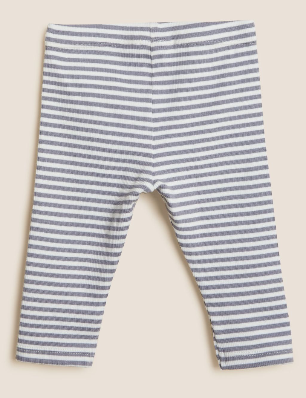 Cotton Rich Striped Ribbed Leggings (7lbs - 12 Mths) image 2