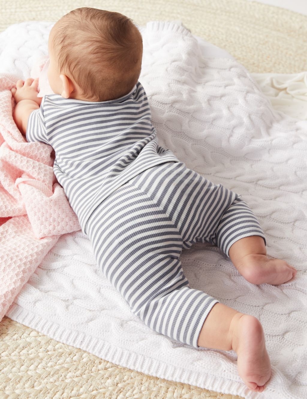 Cotton Rich Striped Ribbed Leggings (7lbs - 12 Mths) image 5