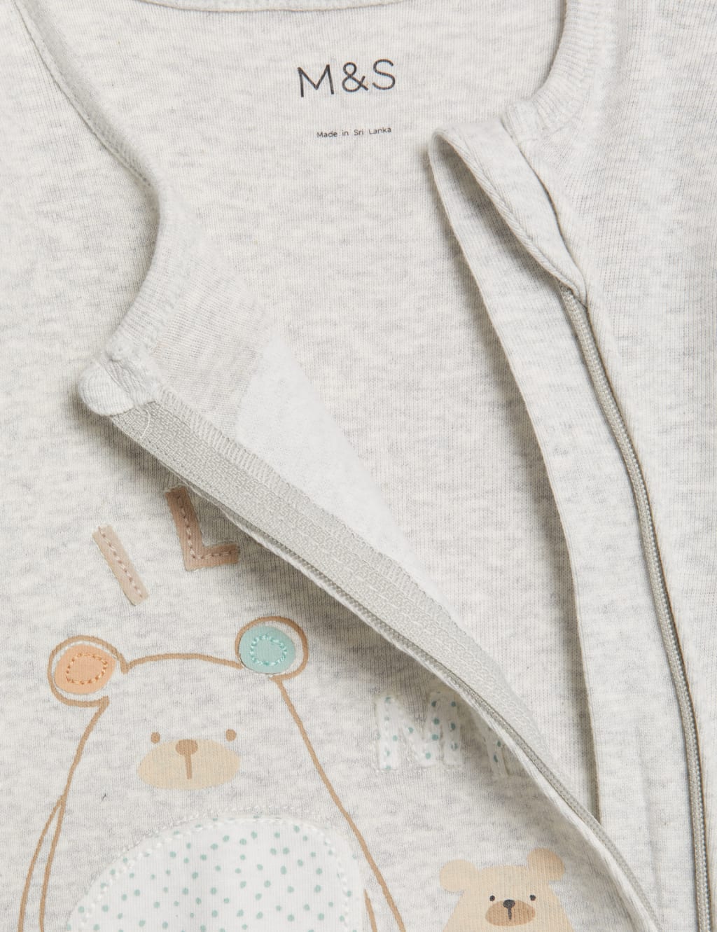 Pure Cotton I Love Daddy Slogan Sleepsuit (7lbs - 12 Mths) image 3