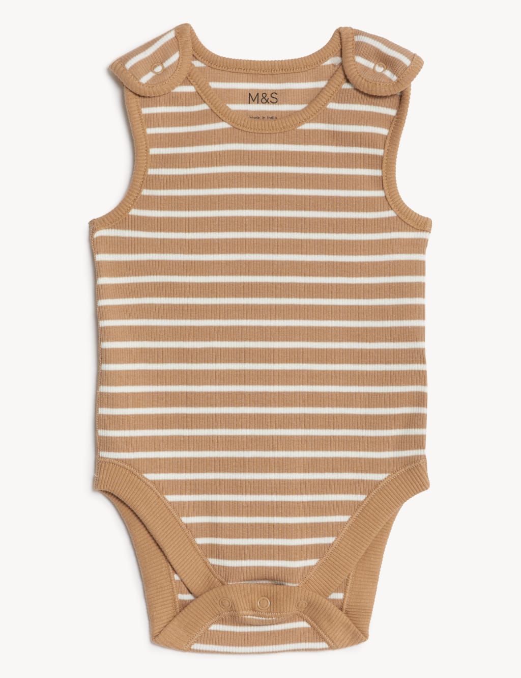3pk Cotton Rich Striped Bodysuits (0-3 Yrs) image 2
