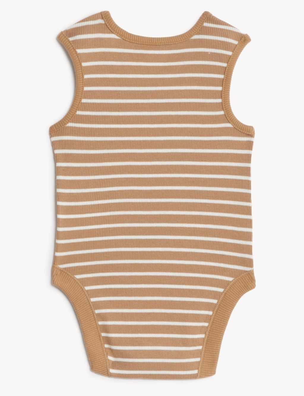 3pk Cotton Rich Striped Bodysuits (0-3 Yrs) image 3