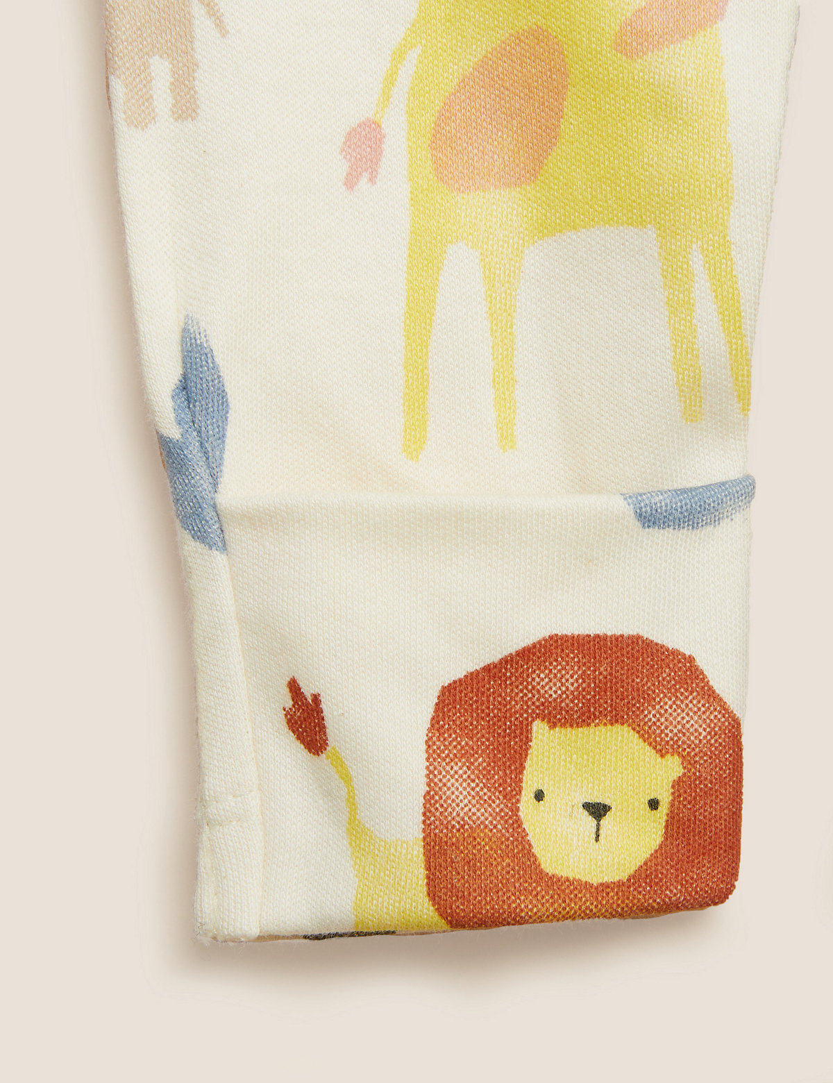 3pk Pure Cotton Animal Print Sleepsuits (61/2lbs- 3 Yrs)