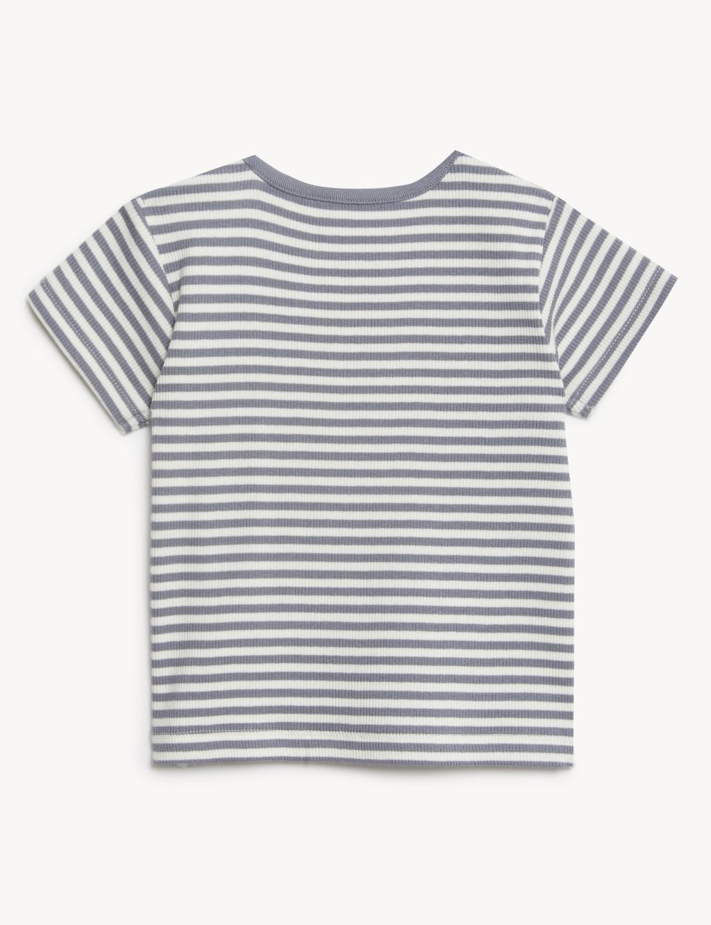 Cotton Rich Striped T-Shirt (0-1 Yrs) image 2