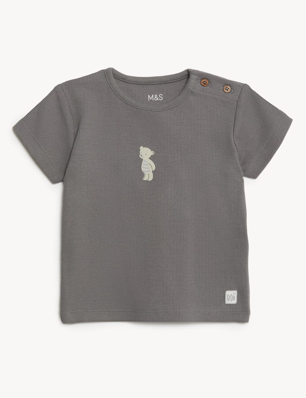 Cotton Rich Bear T-Shirt (0-1 yrs) image 1