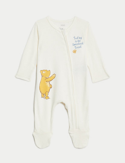 2pk Winnie The Pooh™ Sleepsuits (7lbs - 3 Yrs)