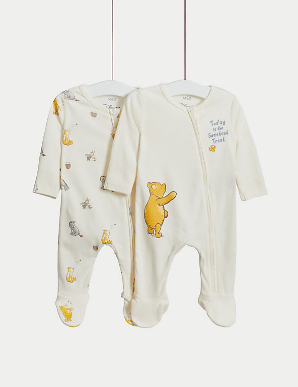 2pk Winnie The Pooh™ Sleepsuits (7lbs - 3 Yrs) - NL