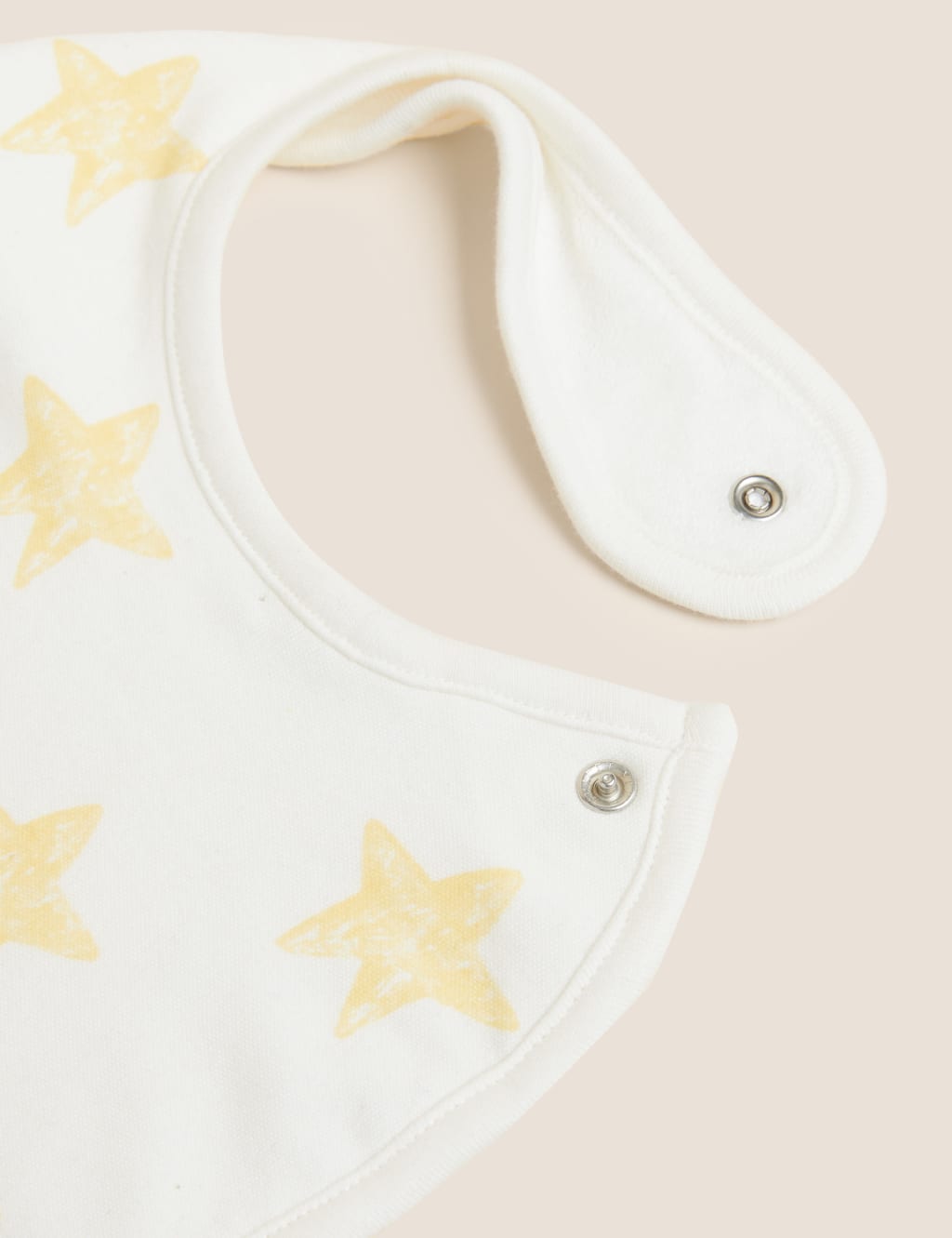 2pk Pure Cotton Star Print Dribble Bibs image 2