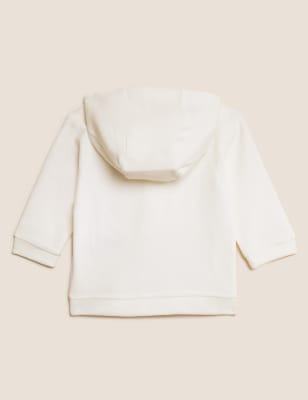 

M&S Collection Chaqueta de terciopelo con algodón con capucha y estampado de conejitos (7 lbs-12 meses) - Cream Mix, Cream Mix