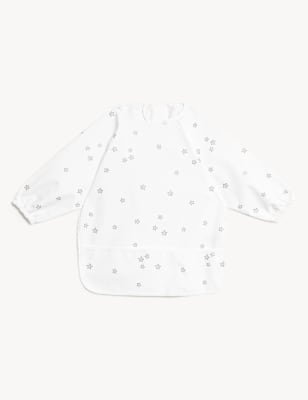 

Unisex,Boys,Girls M&S Collection Stars Feeding Bib (6 Mths-3 Yrs) - White, White