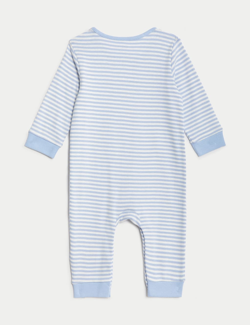 Pure Cotton Striped Animal Sleepsuit (7lbs-12 Mths) image 2