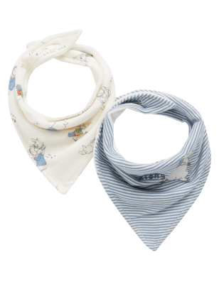 

Unisex,Boys,Girls M&S Collection 2pk Cotton Rich Peter Rabbit™ Dribble Bibs - Cream Mix, Cream Mix