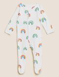 3pk Pure Cotton Printed Sleepsuits