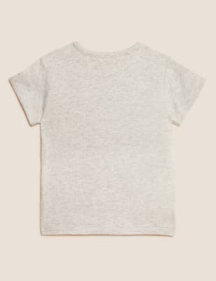 

Unisex,Boys,Girls M&S Collection Pure Cotton Pointelle T-Shirt - Grey Marl, Grey Marl