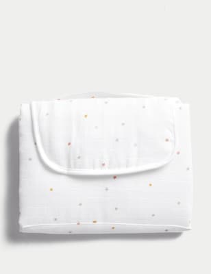 

Unisex,Boys,Girls M&S Collection Pure Cotton Stars Changing Mat Gift Set - White, White