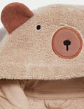 Albornoz para bebé 100% algodón con diseño de oso (7&nbsp;lbs-3&nbsp;año)