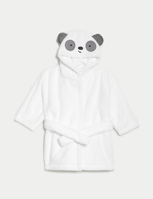 Pure Cotton Panda Hooded Robe (7lbs-3 Yrs) - ID