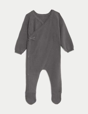 

Unisex,Boys,Girls M&S Collection Knitted Sleepsuit (0-1 Yrs) - Mid Grey, Mid Grey