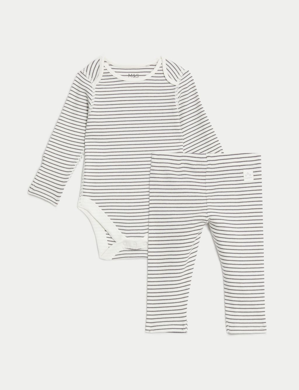 2pc Cotton Rich Striped Outfit (0-1 Yrs) image 1