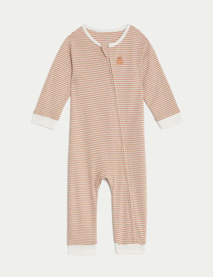 Pure Cotton Striped Sleepsuit (7lbs-1 Yrs) - CY