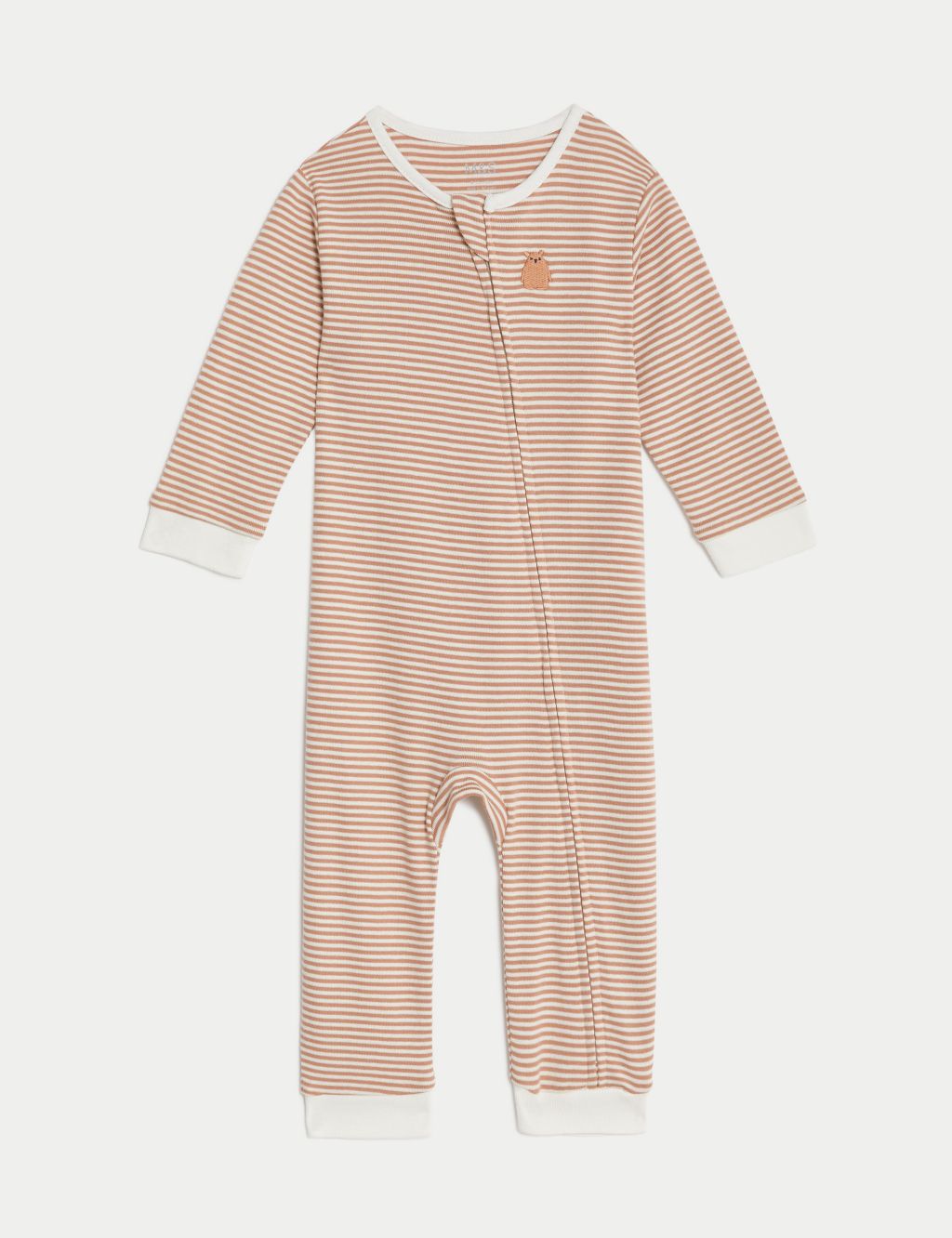 Pure Cotton Striped Sleepsuit (7lbs-1 Yrs) image 1