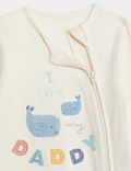 Pijama de bebé de algodón 'I Love My Daddy' (7&nbsp;lbs-1&nbsp;año)