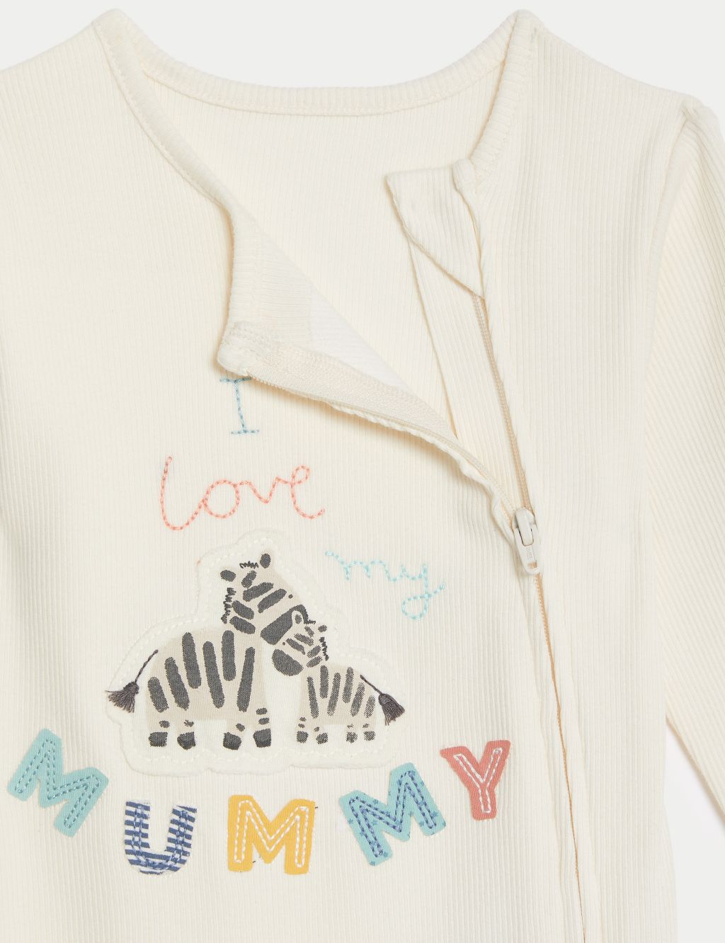 Cotton Rich 'I Love My Mummy' Sleepsuit (7lbs-1 Yrs) image 3