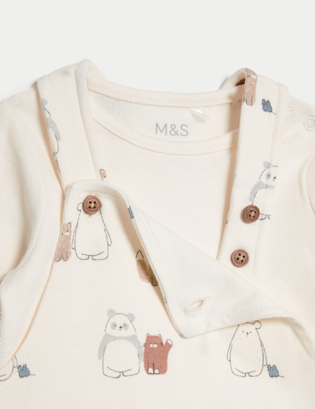 2pc Pure Cotton Animal Dungarees Outfit (7lbs-1 Yrs) image 7