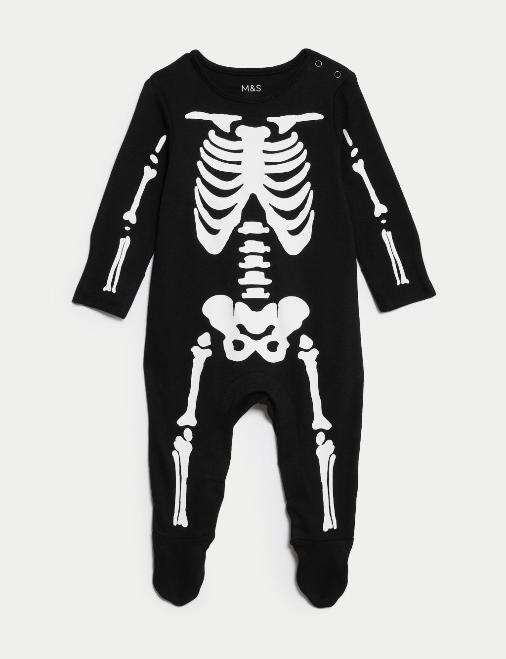 Pure Cotton Skeleton Sleepsuit (7lbs - 1 Yrs) image 2