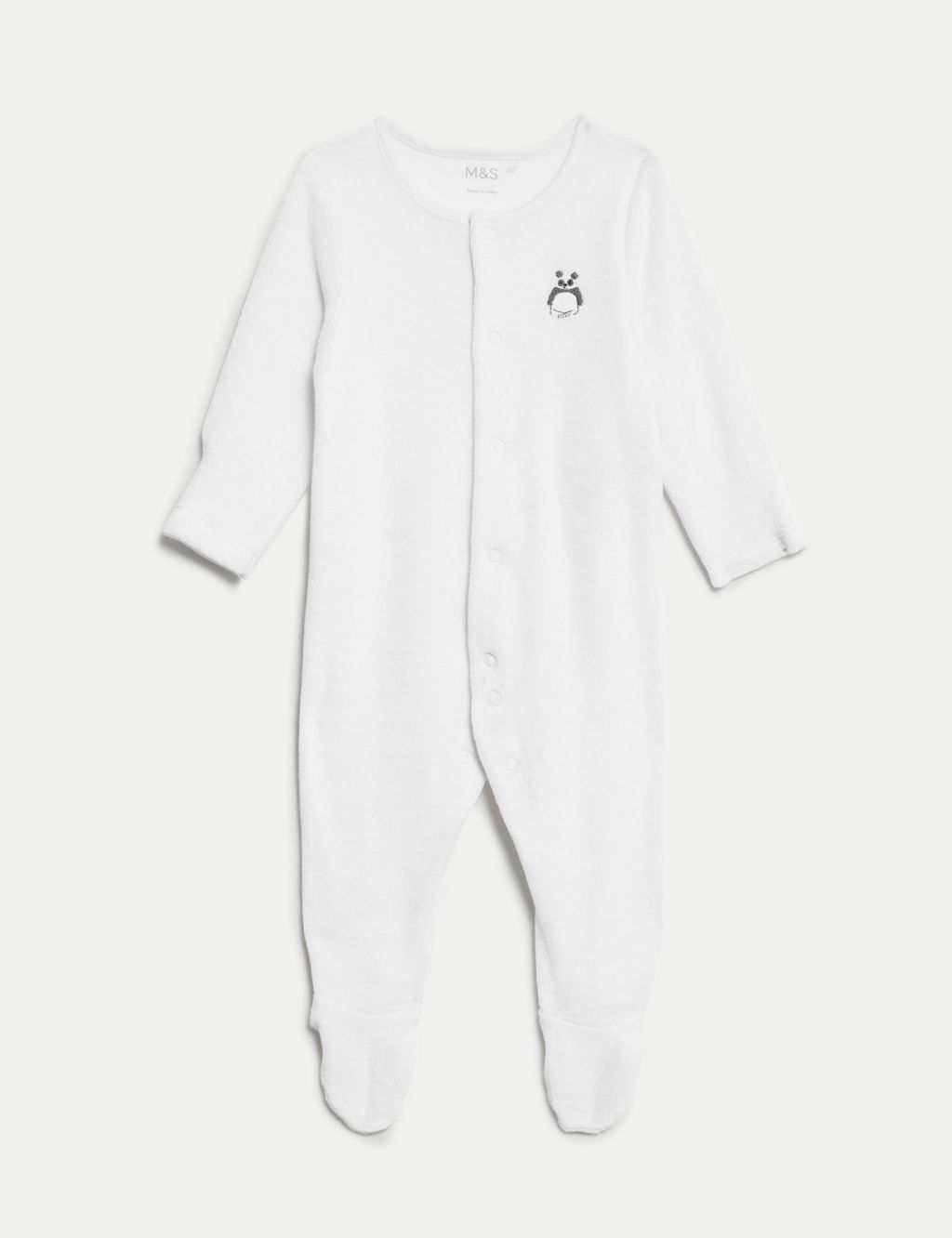 2pk Cotton Rich Panda Sleepsuits (6½lbs-3 Yrs) image 2