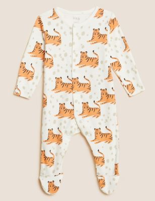 

Unisex,Boys,Girls M&S Collection 3pk Pure Cotton Animal Sleepsuits (6½lbs - 3 Yrs) - Multi, Multi