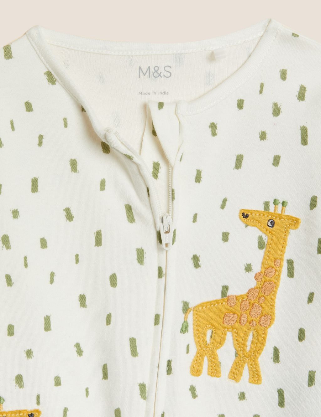 2pk Pure Cotton Giraffe Sleepsuits (0-3 Yrs) image 5