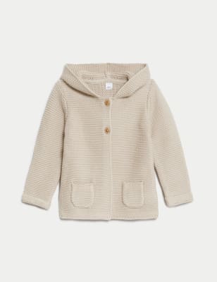 Pure Cotton Hooded Cardigan (7lbs-3 Yrs)