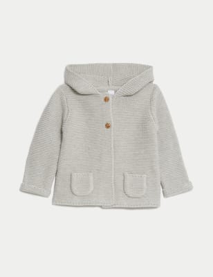 Pure Cotton Hooded Cardigan (7lbs-3 Yrs)