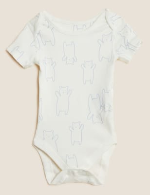 

M&S Collection Pack de 10 bodies 100% algodón estampados (5 lbs-3 años) - Blue, Blue