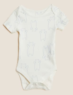 

Unisex,Boys,Girls M&S Collection 10pk Pure Cotton Patterned Bodysuits (5lbs - 3 Yrs) - Blue, Blue