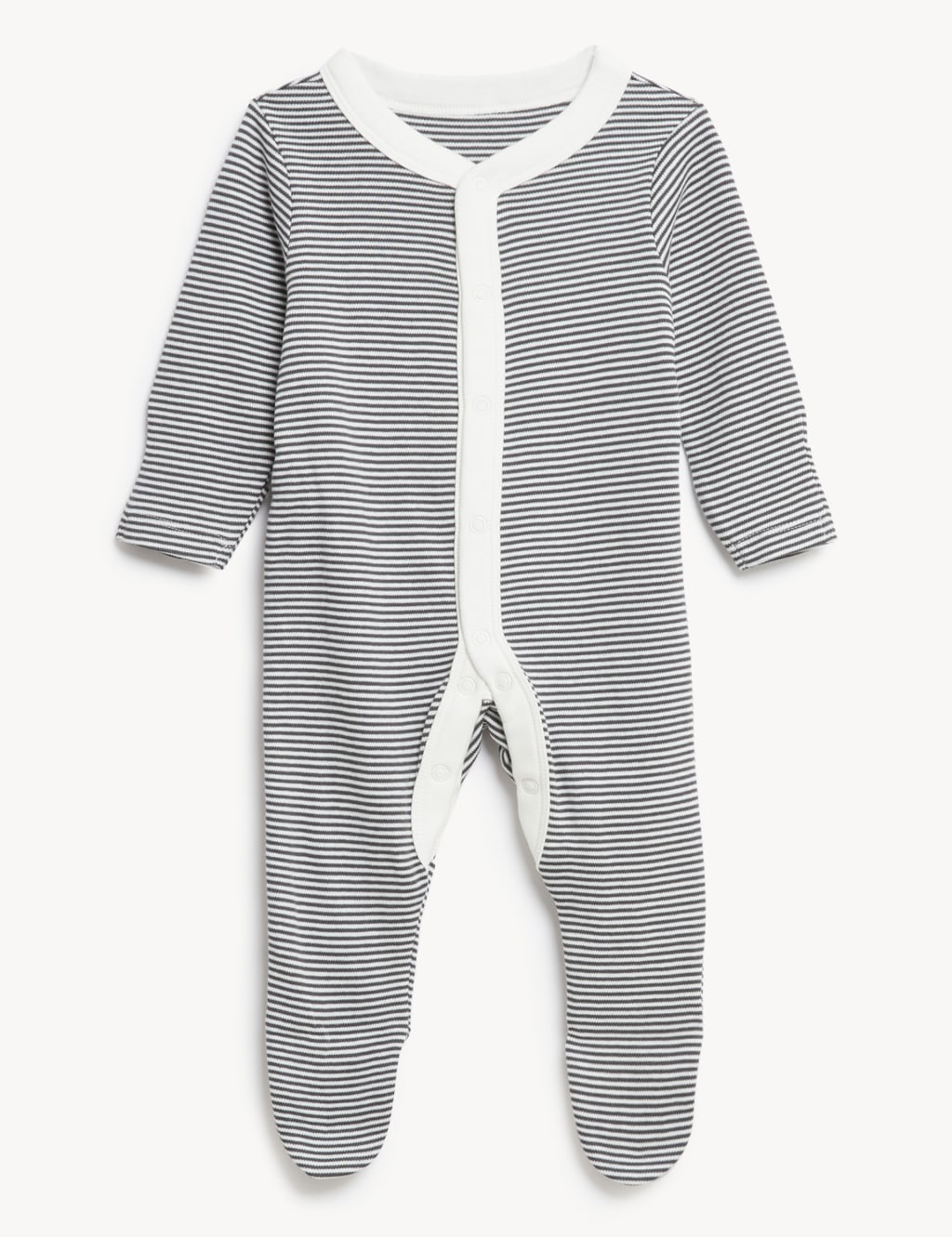 3pk Pure Cotton Dog & Striped Sleepsuits (0-3 Yrs) image 4
