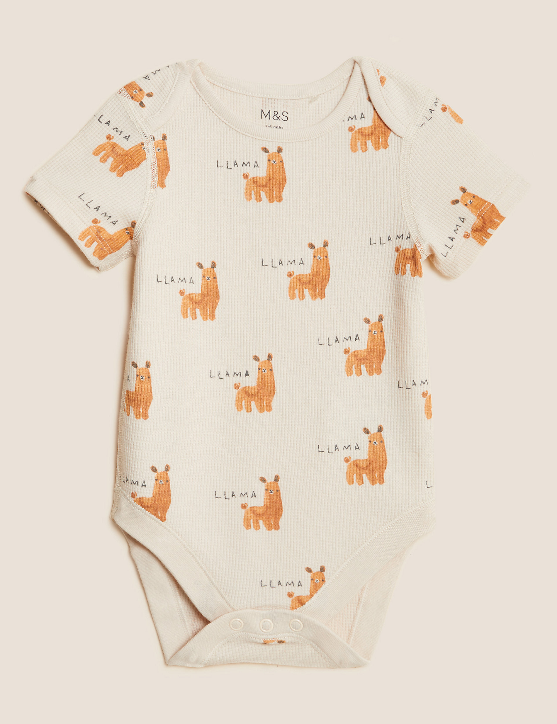 3 件装纯棉印花婴儿连身衣（0 - 3 岁）