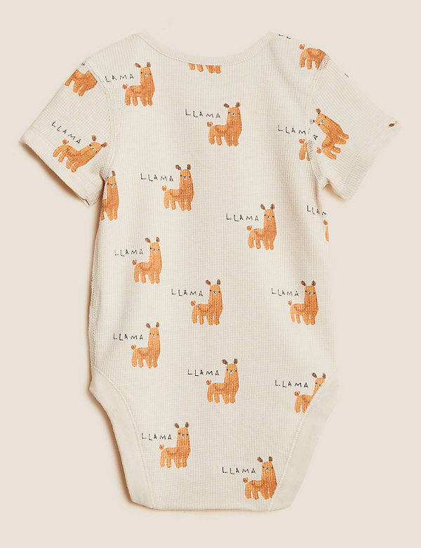 3 件装纯棉印花婴儿连身衣（0 - 3 岁） - SG