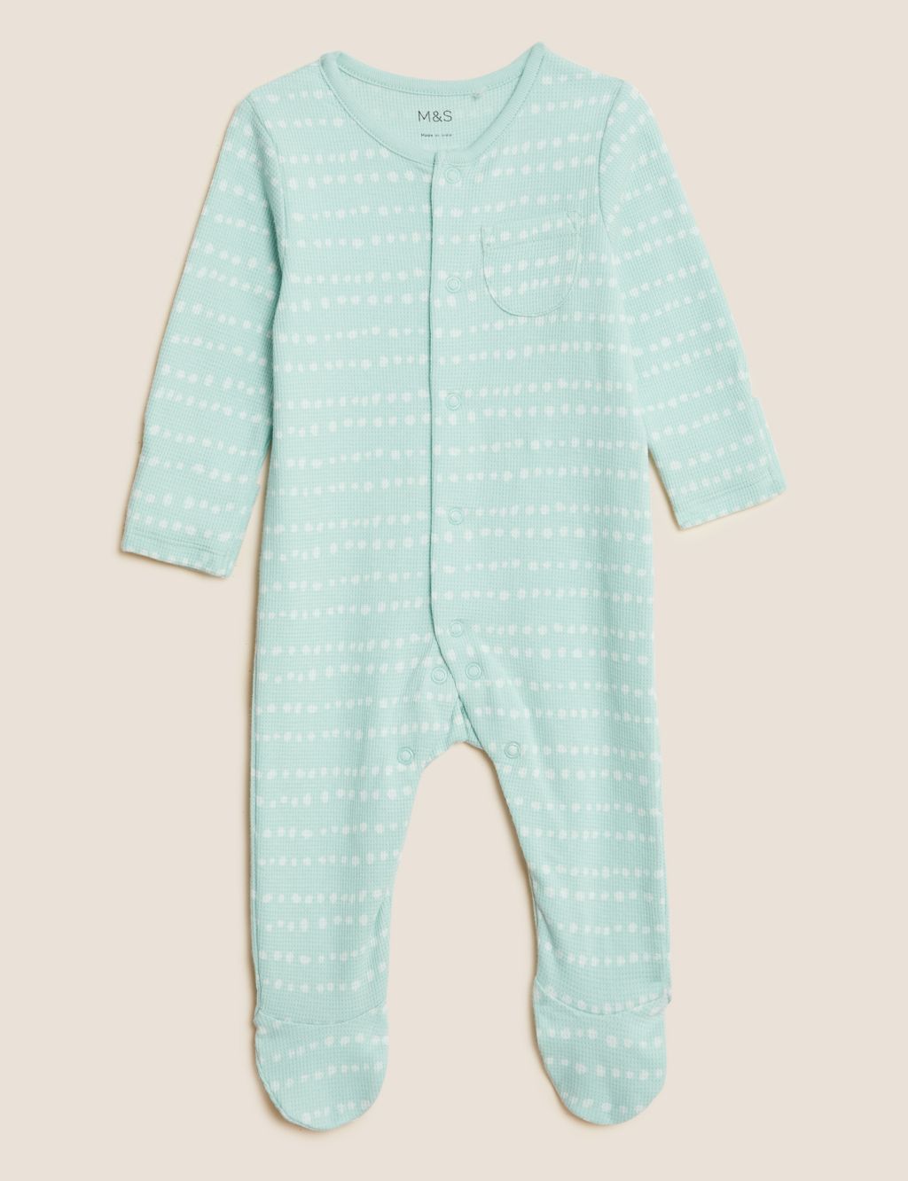 3pk Pure Cotton Striped Sleepsuits (61/2lbs - 3 Yrs) image 3